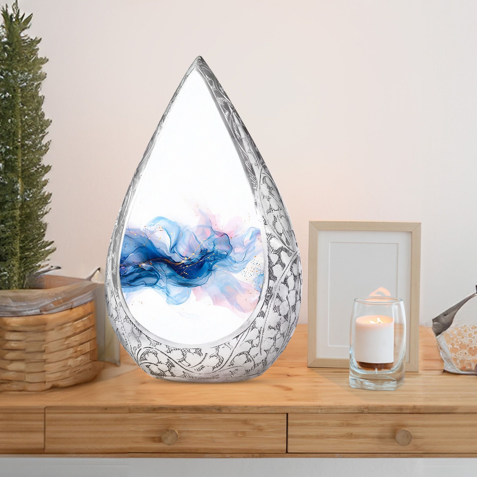Abstract Large Urns for Human Ashes Adult Mother, Decorative Urn (10 Inch)