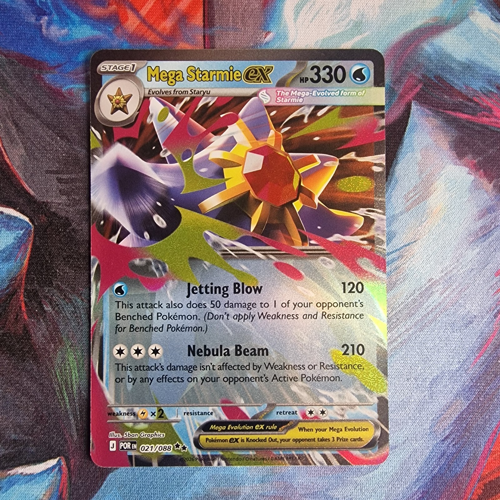 Pokemon TCG – Mega Starmie EX – Double Rare – 21/88 – Perfect order – Mint
