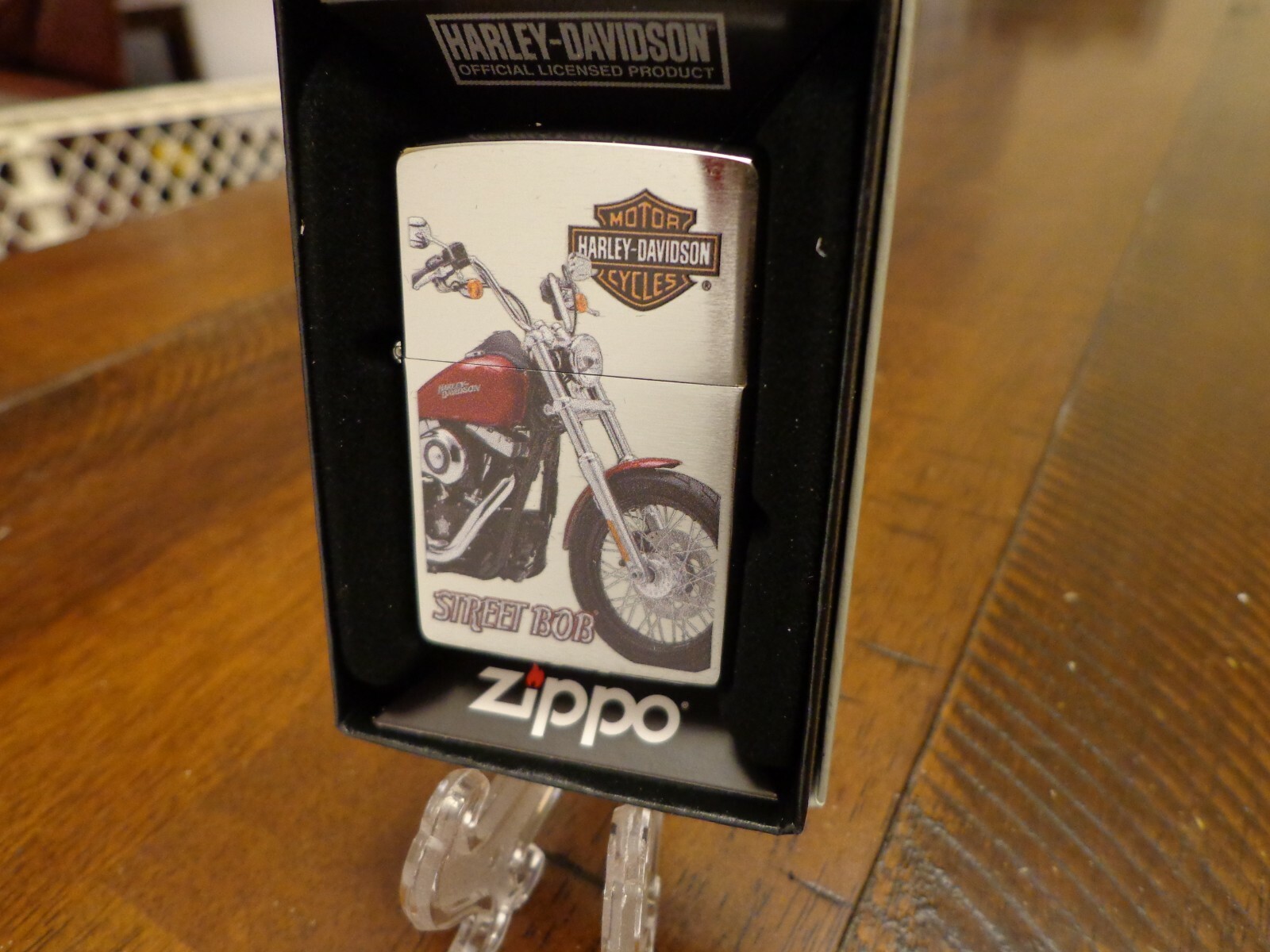 HARLEY DAVIDSON STREET BOB MOTORCYCLE ZIPPO LIGHTER MINT IN BOX
