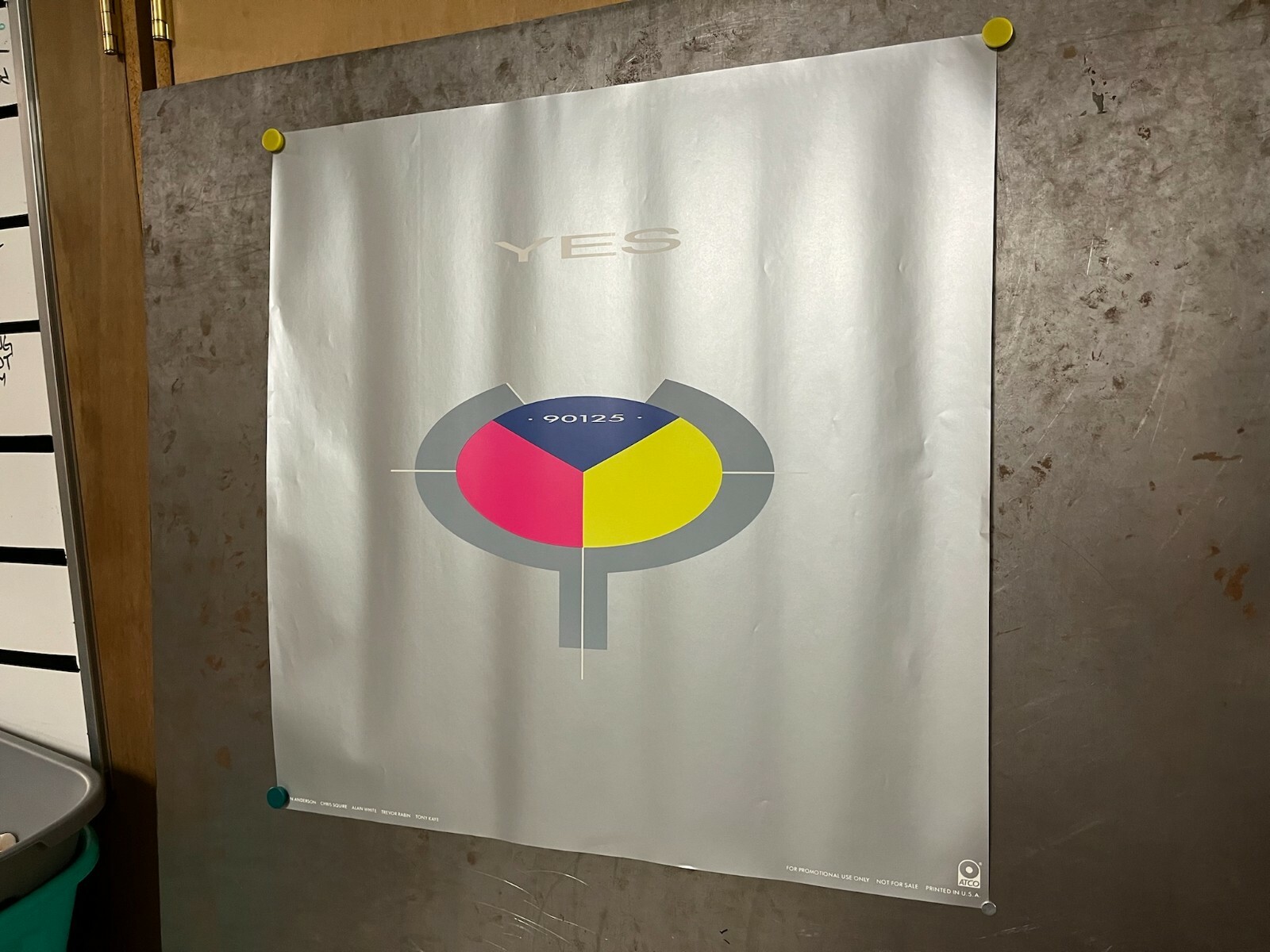 YES 90125 1983 VINTAGE PROMO POSTER ATCO JON ANDERSON OWNER OF A LONELY HEART