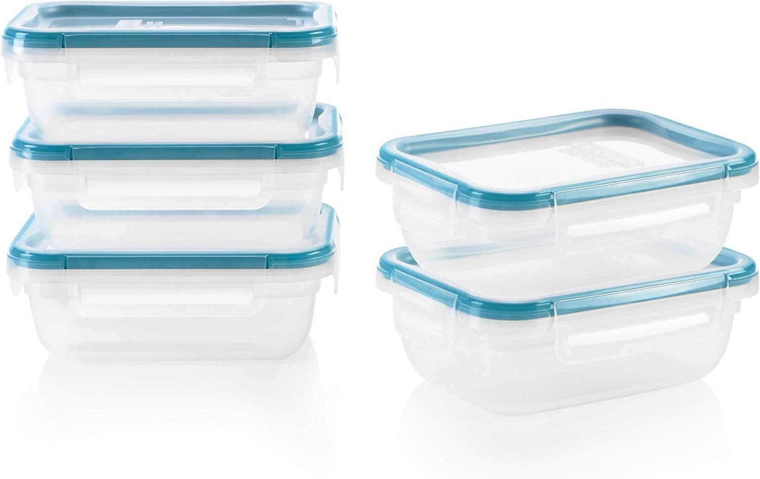 5 Pack 3 Cup Snapware Airtight Plastic Food Storage Containers