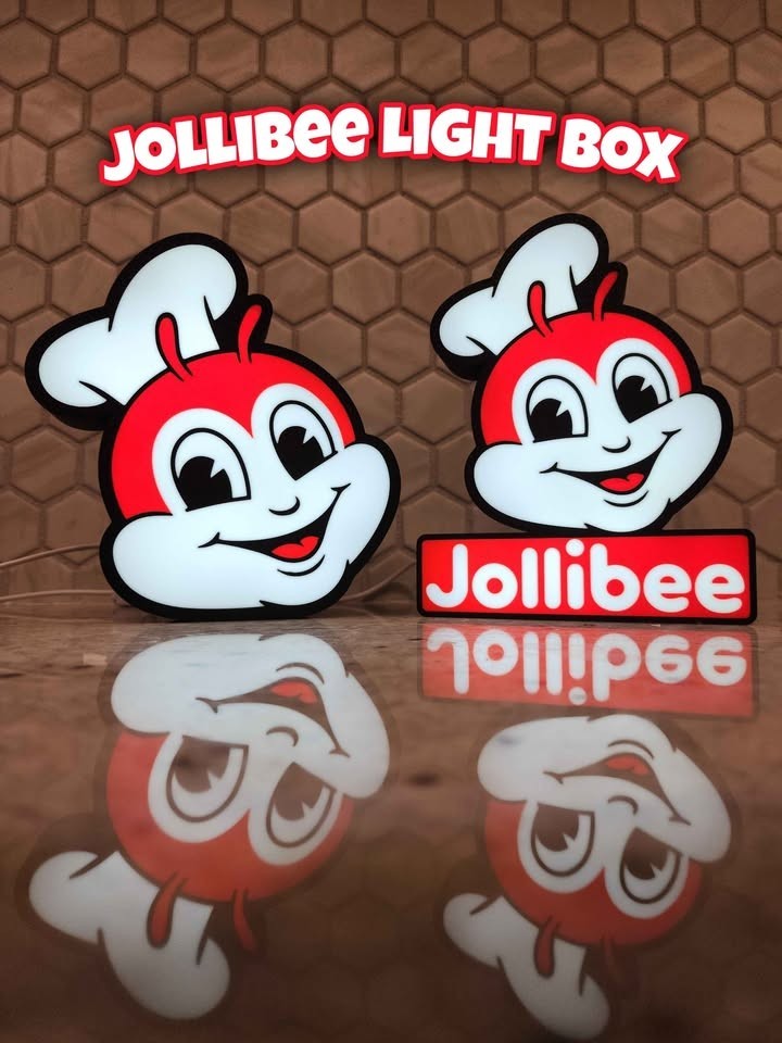 Jollibee LED Light Box USB Plug in Light with Switch | Wall Art | House Decor |
