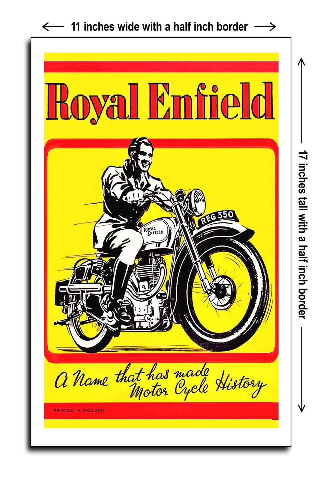1947 Royal Enfield a Name That Has Made Motorcycle History – 11×17 Poster