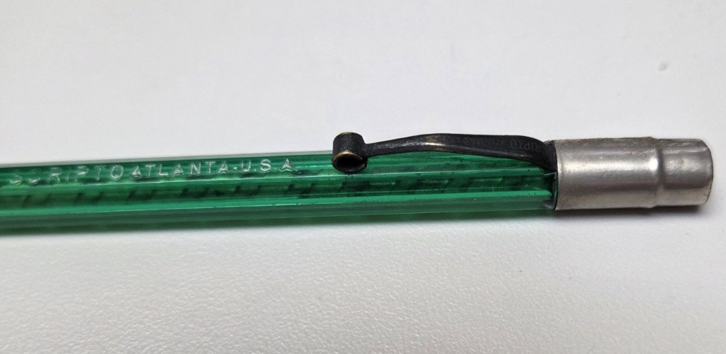 Vintage SCRIPTO Green Atlanta No. 71 Mechanical Pencil 1.18mm Lead Working USA