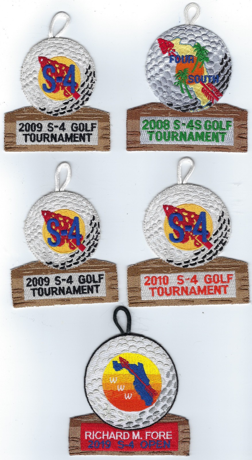 Section S- 4 Golf Tournament 8 patches OA 85 89 200 237 239 265 326 340 564