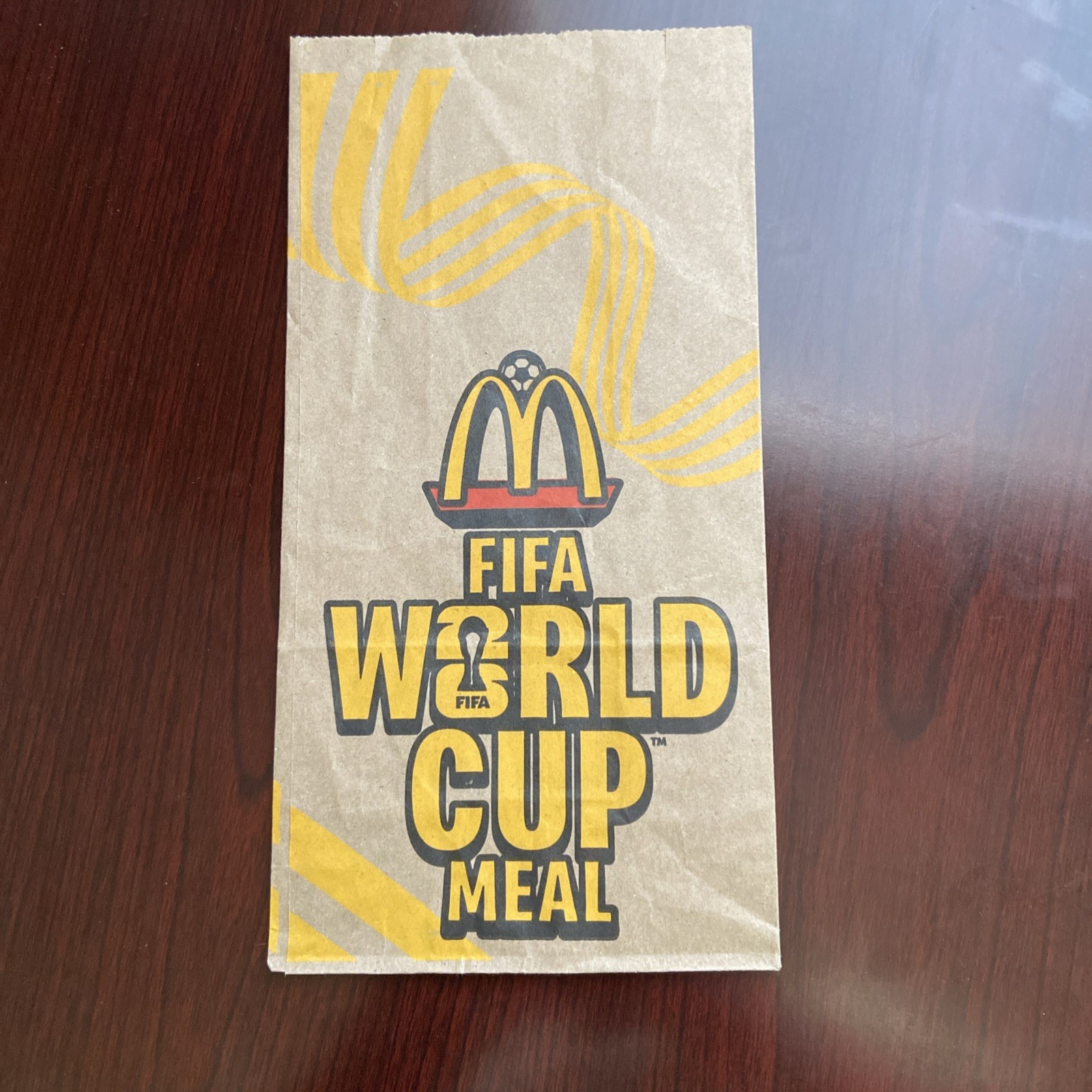McDonald’s Grimace FIFA Soccer World Cup Meal 2026 Small Food Brown Paper Bag