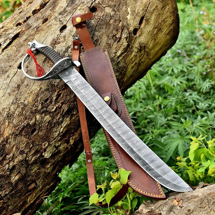 24” Handcrafted CUTLASS COMBAT BATTLE READY SWORD WITH SHEATH