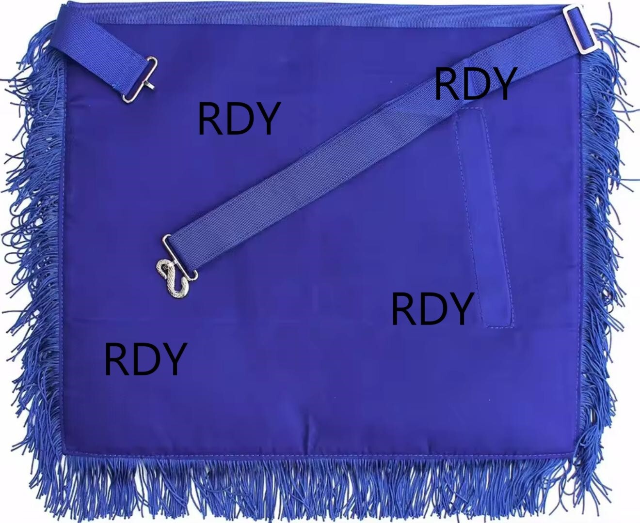 Handcrafted 100% Lambskin Masonic Master Mason Blue Lodge Apron with Blue Fringe