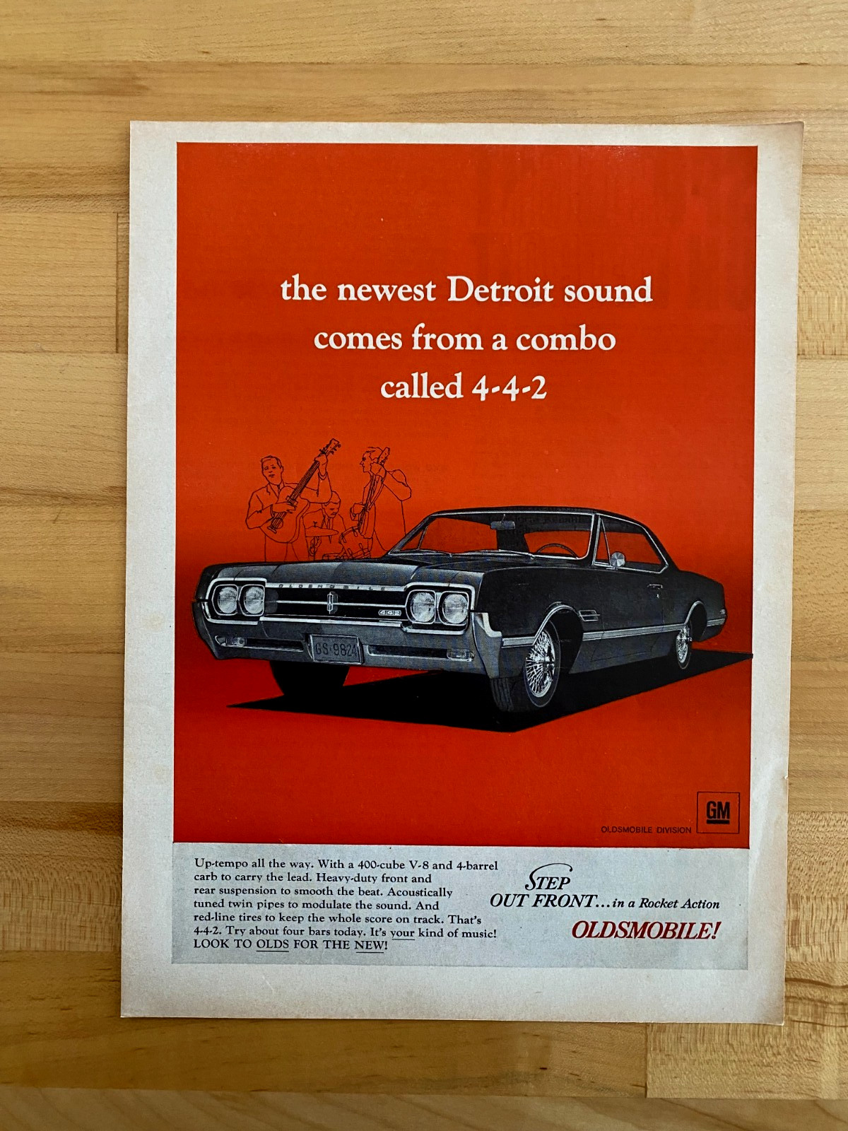 1966 Print Ad Oldsmobile 442