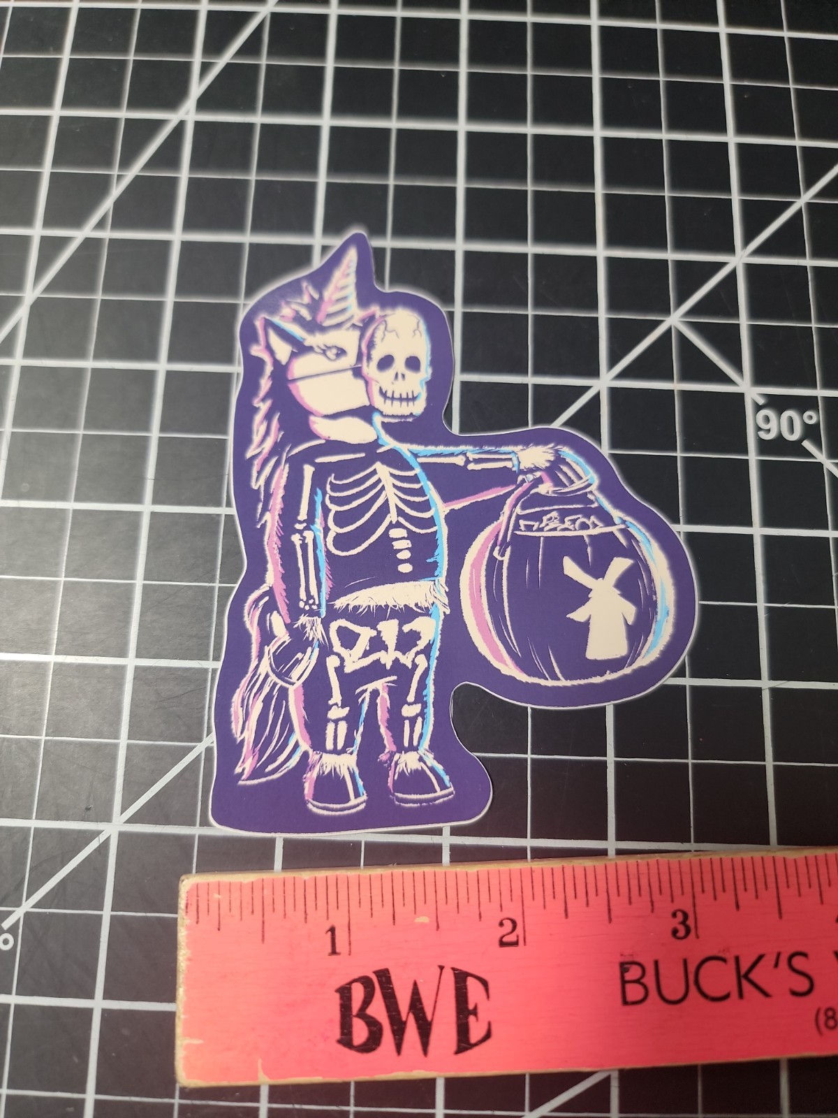 DUTCH Bros BROTHERS Coffee HALLOWEEN Unicorn SKELETON 2022 STICKER – FREE SHIP