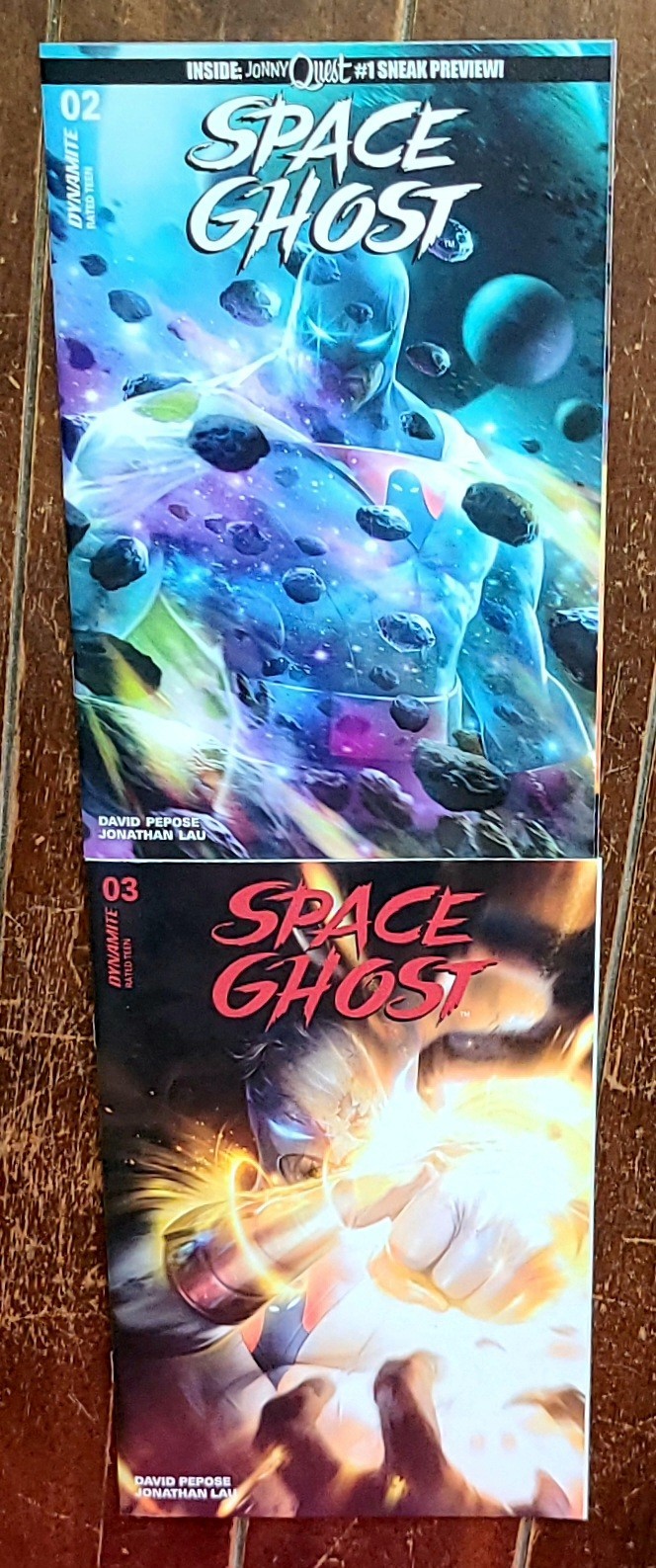 Space Ghost #2A & #3A by David Pepose & Jonathan Lau, (2024, Dynamite)