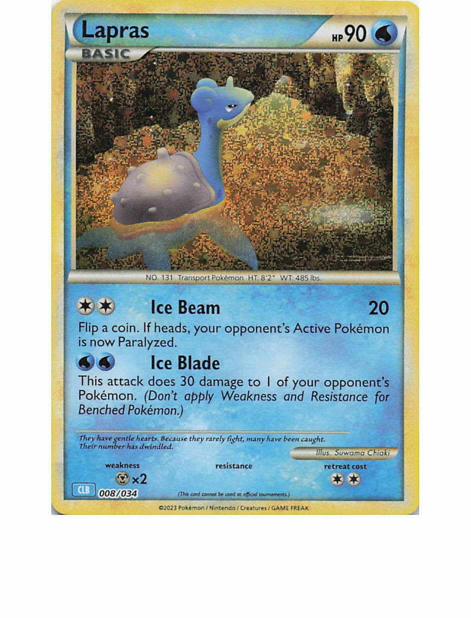 LAPRAS 008/034 Holo Classic Collection TRADING CARD GAME CLASSIC Pokemon Holo NM
