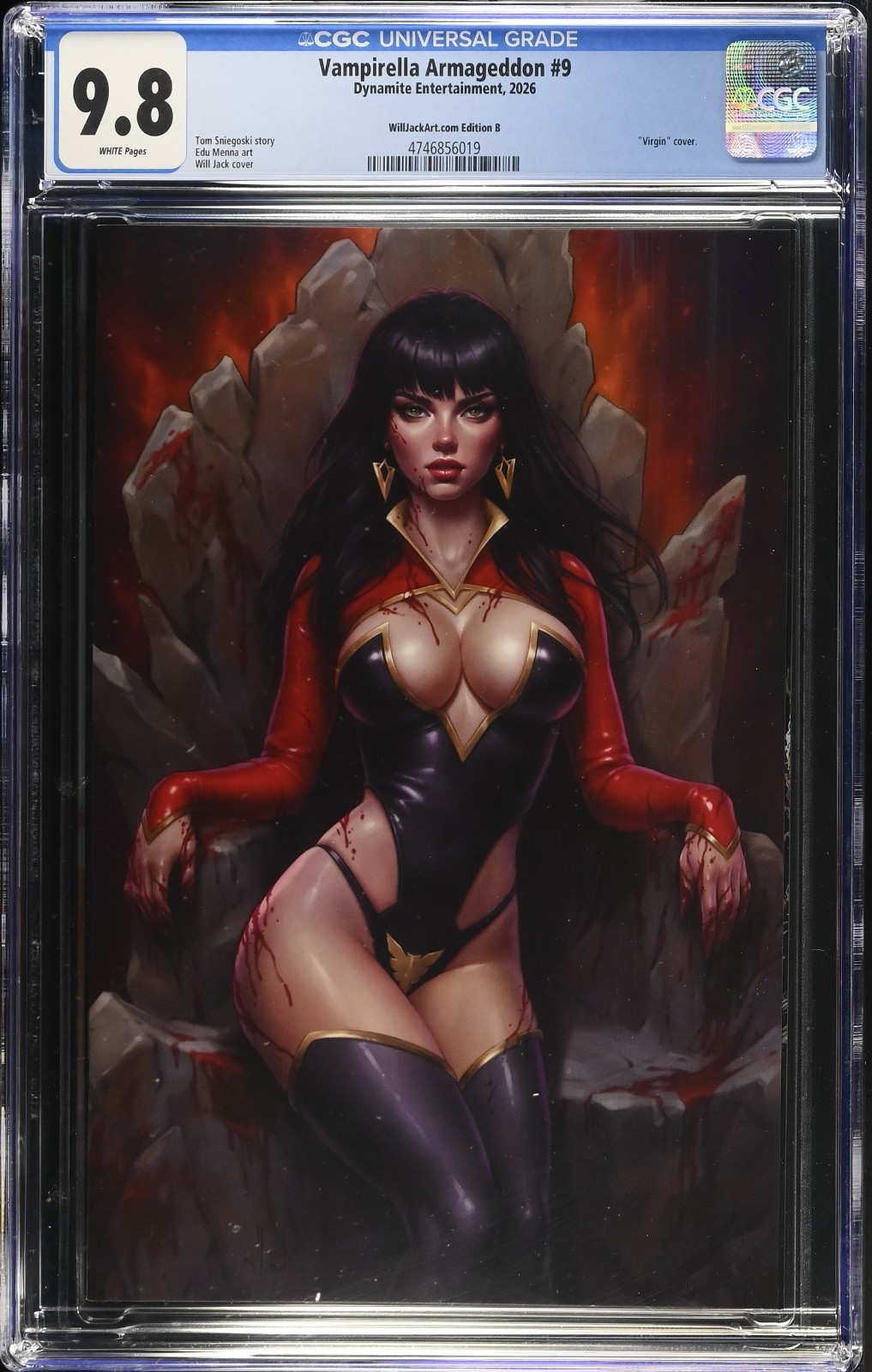 Vampirella Armageddon #9 [Will Jack Black Outfit Variant /500] – CGC 9.8