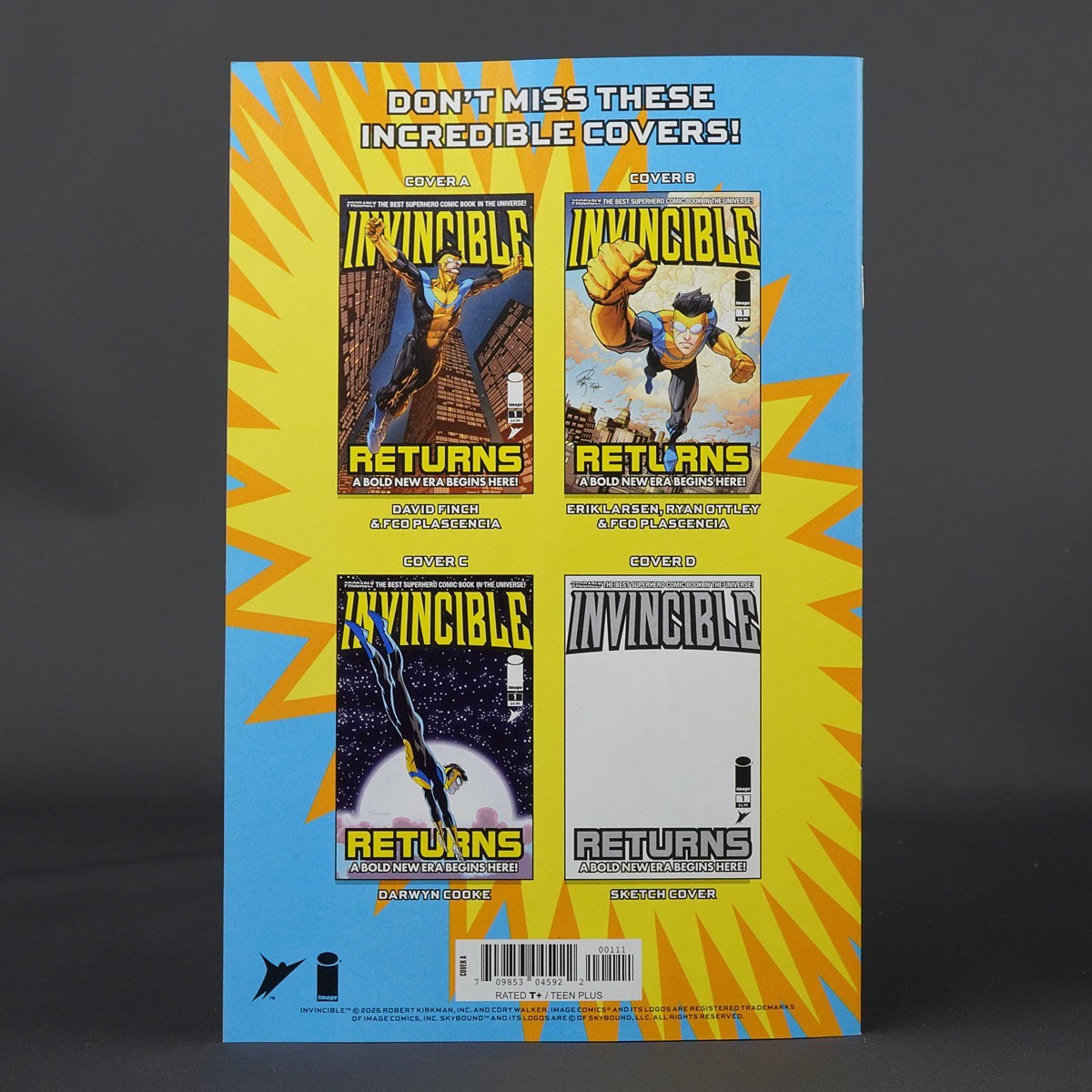 INVINCIBLE RETURNS #1 Facsimile Cvr A Image Comics 2026 0126IM0306 1A (CA) Finch