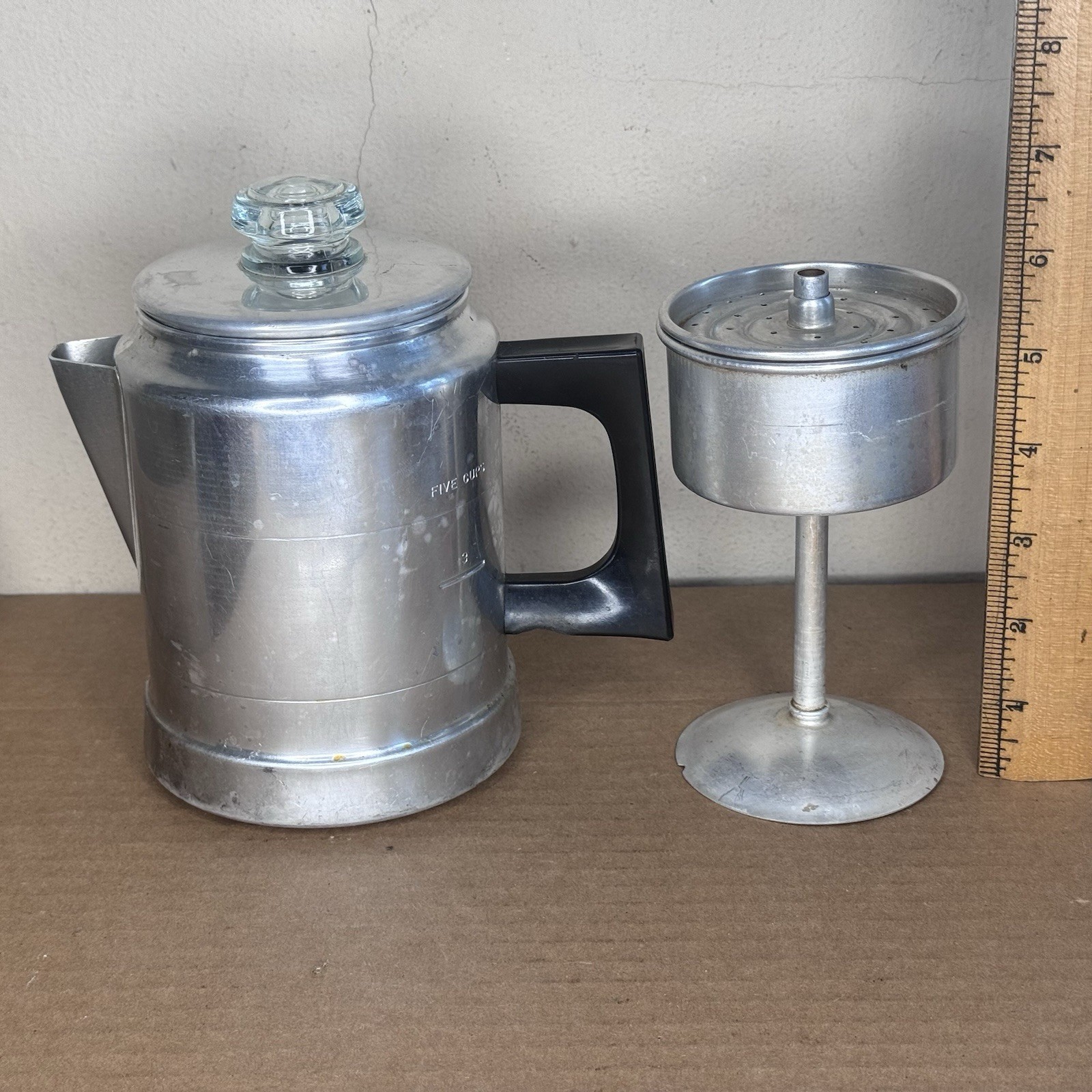Vtg Comet USA The Popular Aluminum Coffee Pot Percolator Stovetop Camping