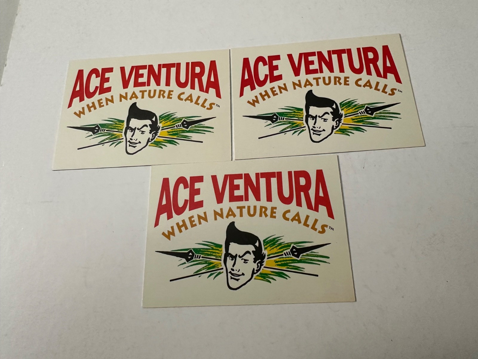ACE VENTURA “When Nature Calls” PROTOTYPE Promo Card LOT OF 3 Donruss – 1995!
