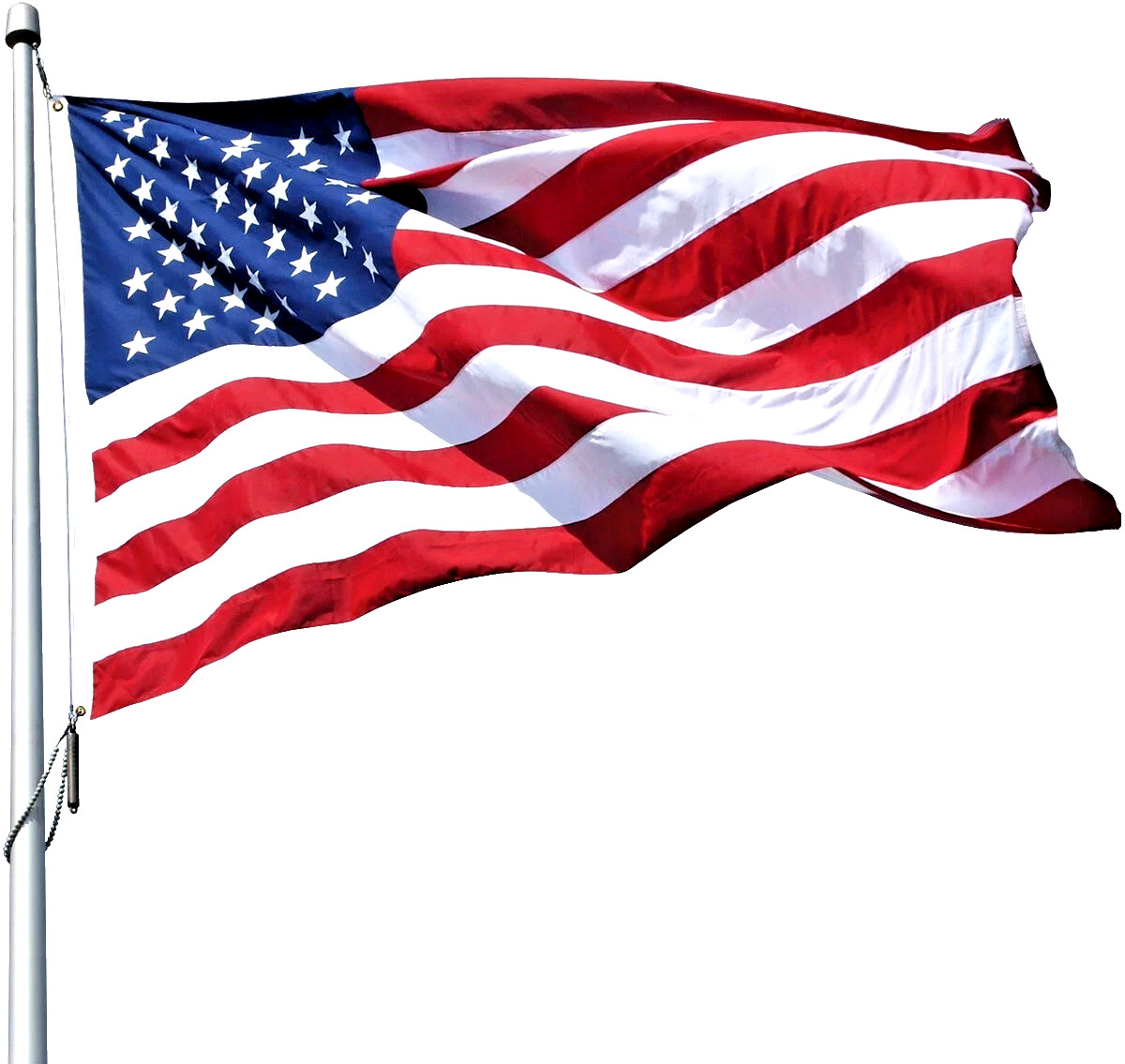 American Flag 4×6′ Heavy Duty Polyester – Made in USA – Sewn Stripes Embroidered