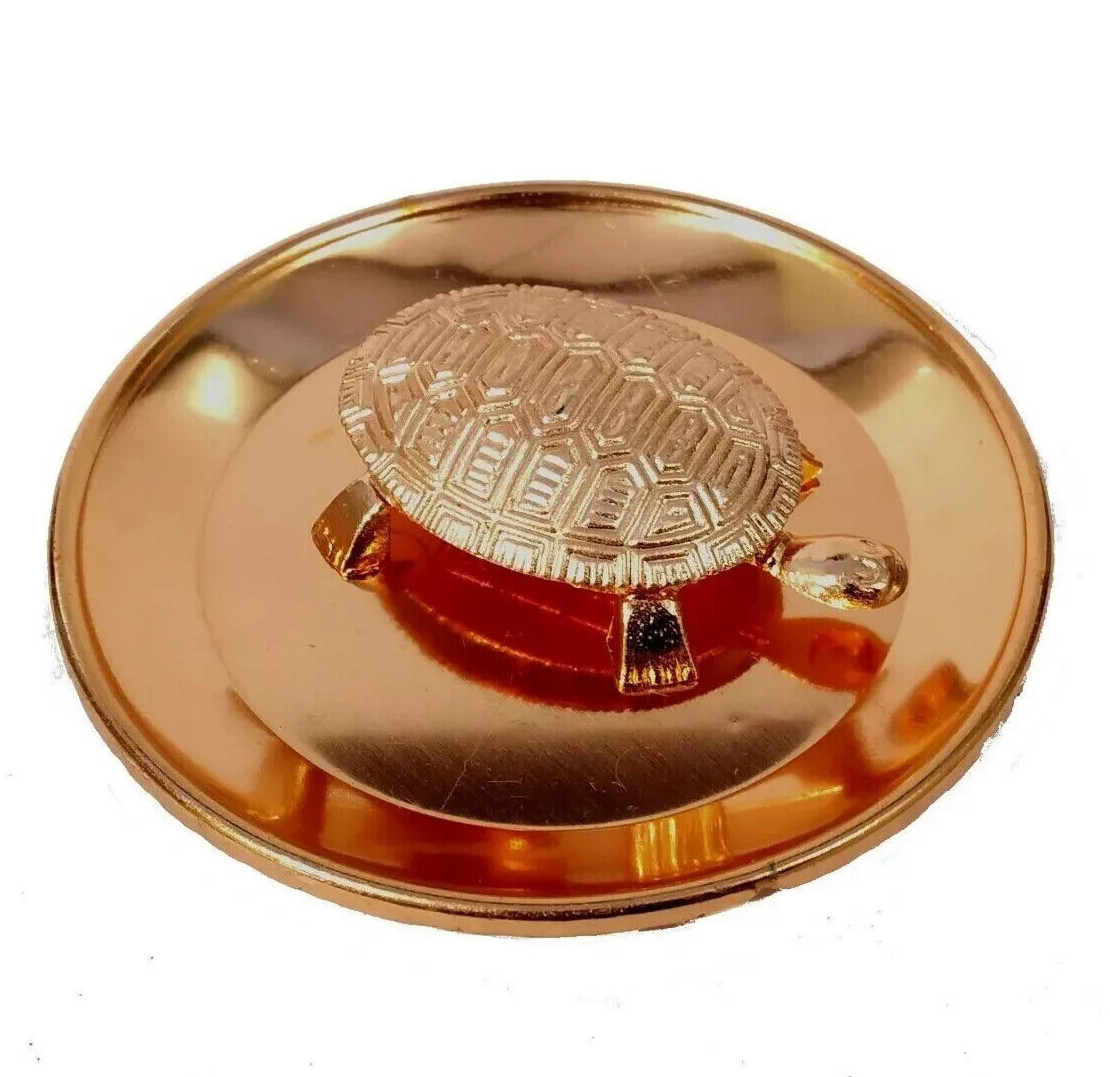 2.5 inch Copper Tortoise Turtle Kuber Kachua Yantra For Wealth & Success