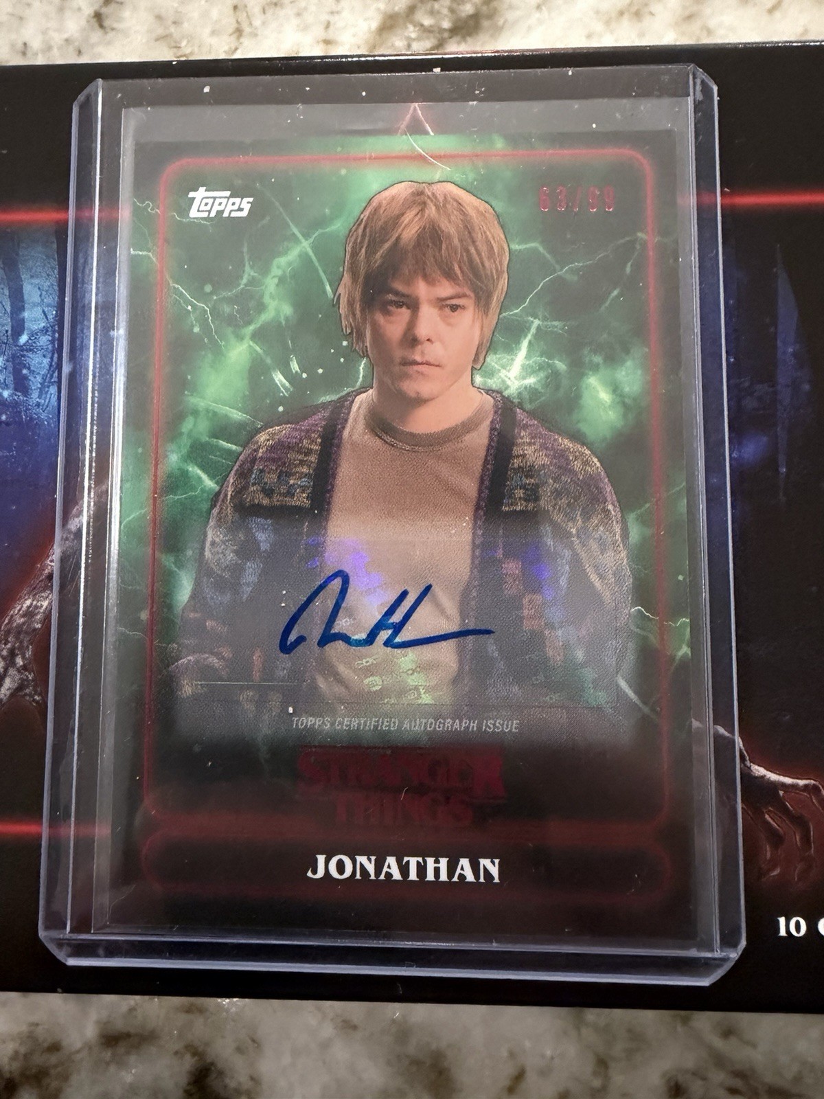 2025 Topps Stranger Things – JONATHAN – Charlie Heaton Green AUTO #/99 SP – #11A