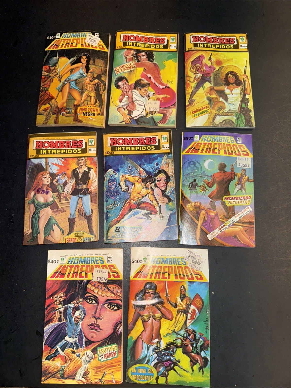 8 Issues 1985 Mexico HOMBRES INTREPIDOS HORROR COMIC Sci-fi Fantasy Pulp
