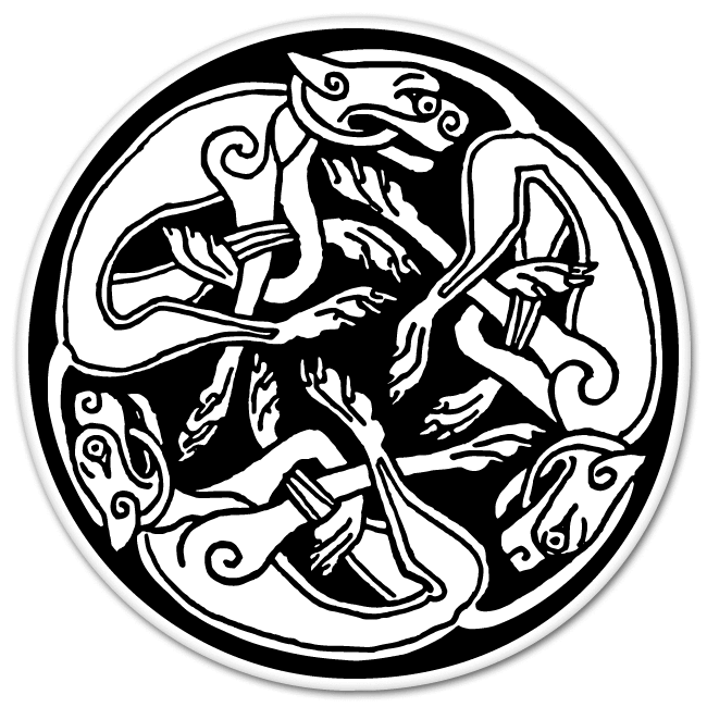 Celtic Dogs Irish Ireland car bumper sticker decal 4″ x 4″