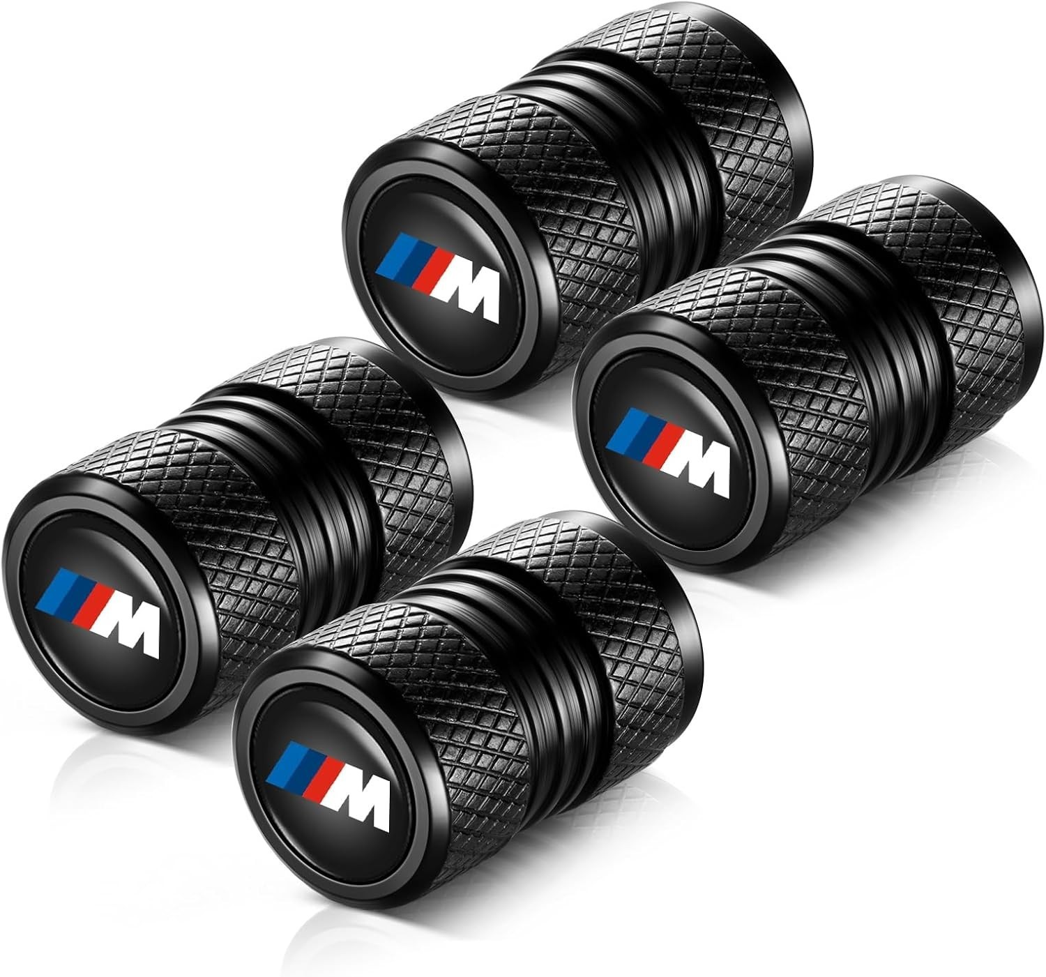 4PCS Tire Valve Stem Caps for Compatible BMW M Series Black Universal Air Covers