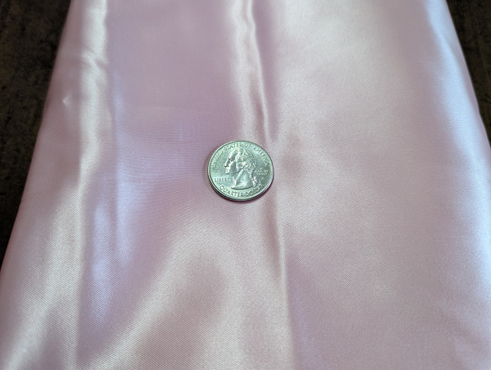 1 Yd/44″ Polyester PINK solid color SATIN fabric sold by the YARD, NEW