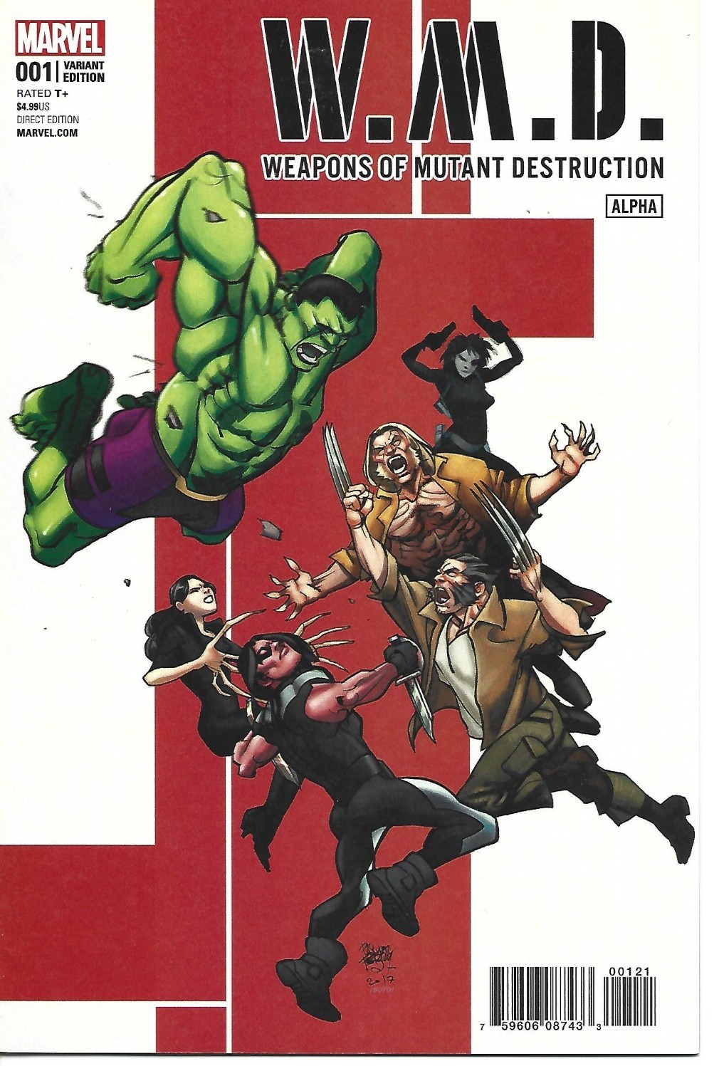 WEAPONS OF MUTANT DESTRUCTION #1 PASQUAL FERRY VARIANT MARVEL COMICS 2017 B/B