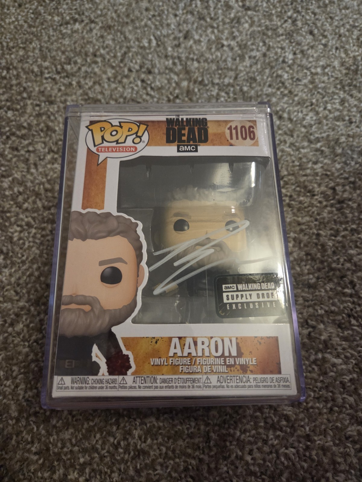 Funko Pop! The Walking Dead Aaron #1106 AMC Exclusive Autographed Vinyl