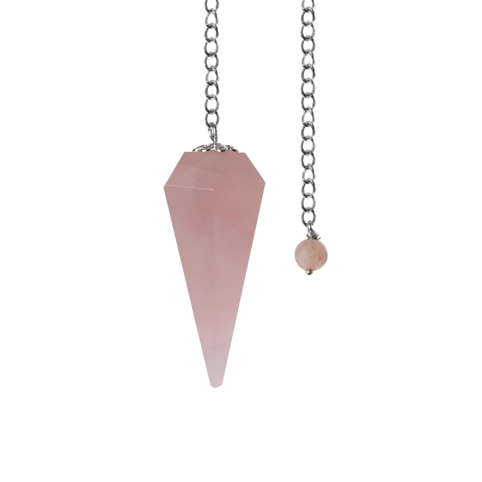 Rose Quartz Pendulum Crystal Divination Tools — Dowsing Pendulum Crystal with Cr