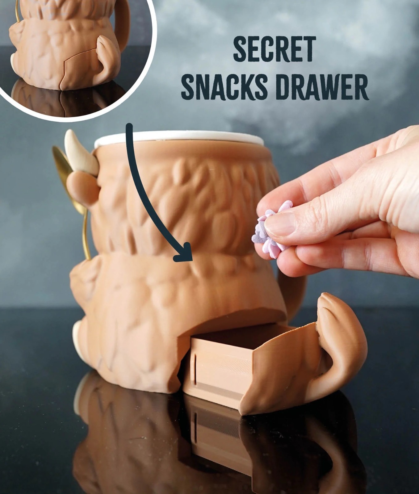 Ferdinand the Highland Cow Ice Cream Holder – Fits Pint Size – Eco-Friendly