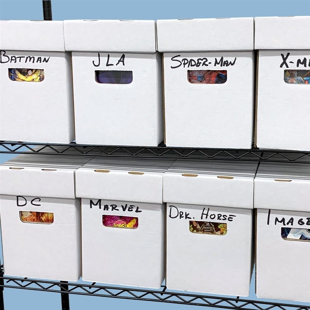 Bundle /10 BCW Short Cardboard Comic Book Storage Boxes box holds 150-175 comics