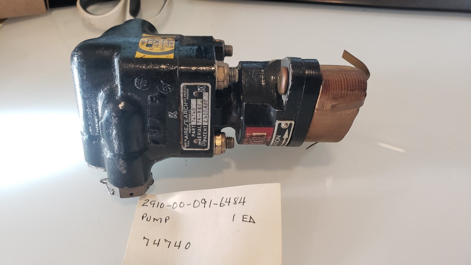ALLIEDSIGNAL PUMP 74740 2910-00-091-6484