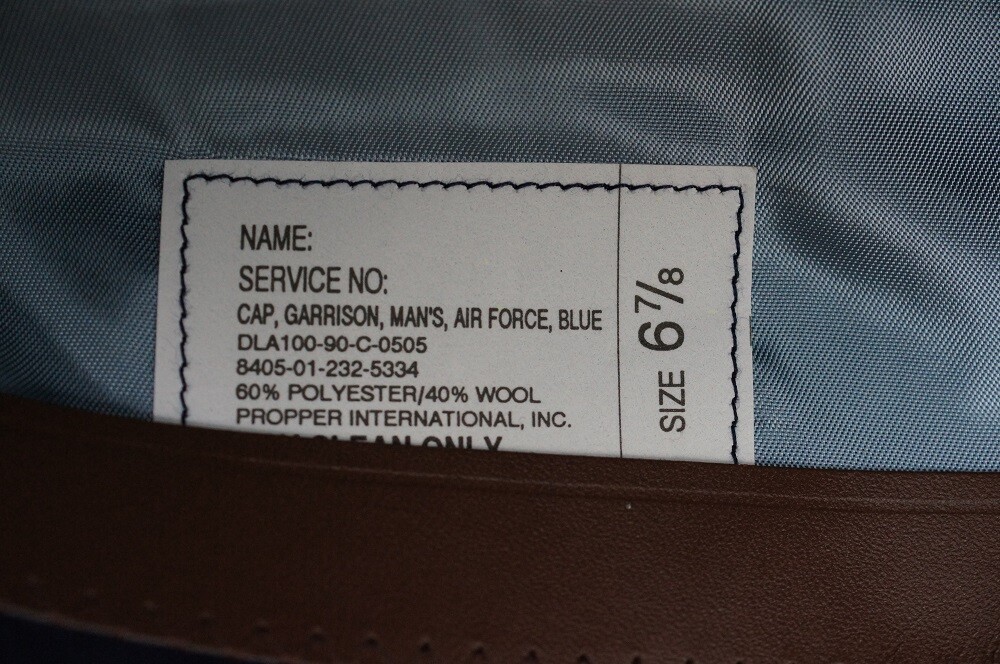 GI US Air Force Man’s Poly Wool Garrison Cap Blue Size 6-7/8