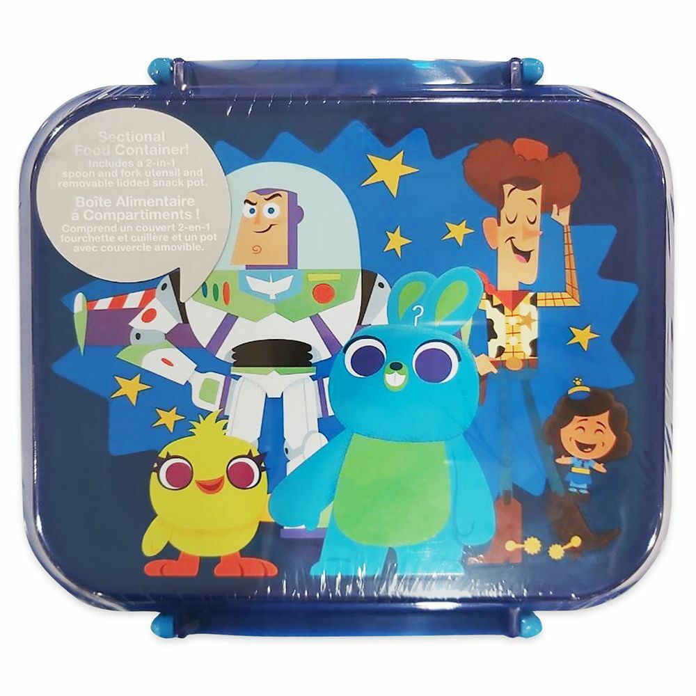 Disney Authentic Toy Story 4 Food Storage Container Set w/ Fork Spoon Buzz Woody