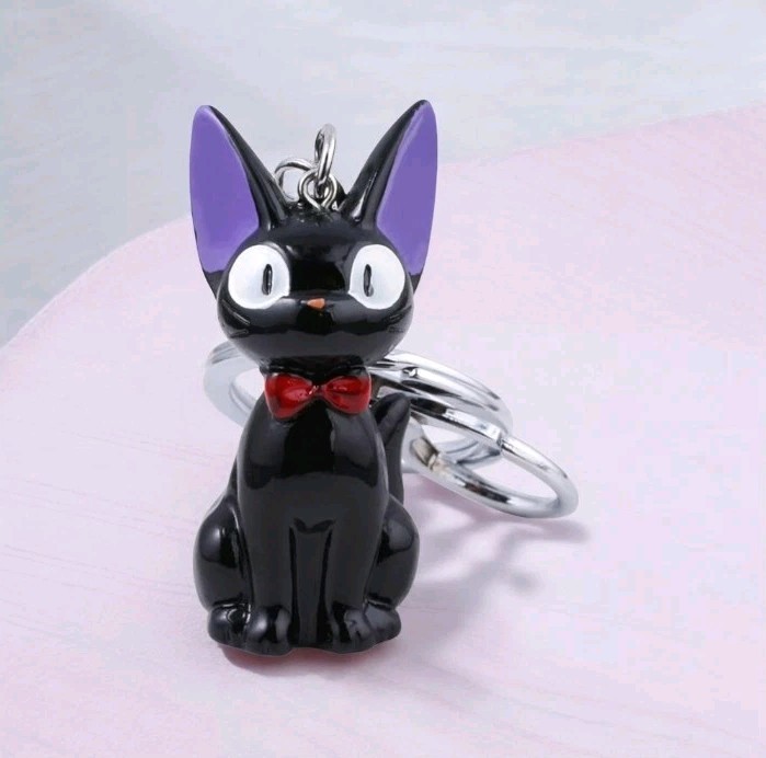 Ghibli Kikis Delivery Service Jiji Black Cat Keychain | Used | READ Description