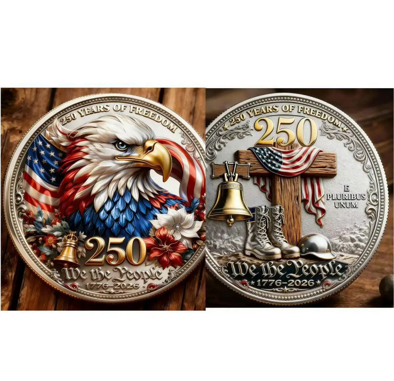 United States 250 Anniversary Challenge Coin Commemorative US 1-pc bq