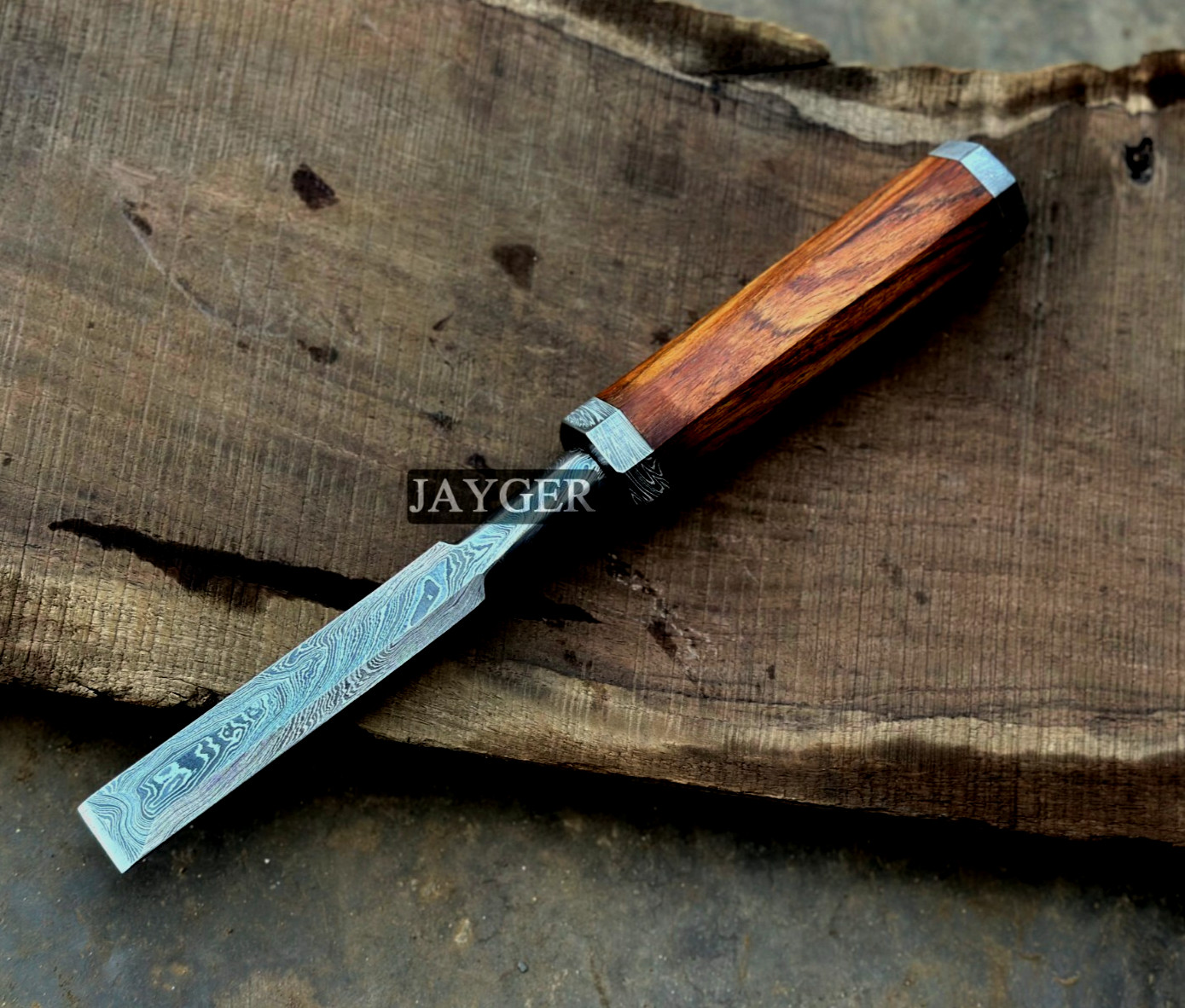 Jayger Handmade Chisel 20 mm | Genuine Damascus Steel | Heat treated | Sharp