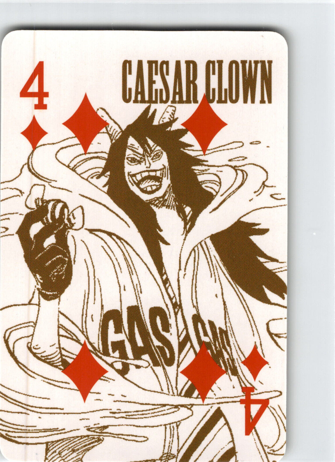 2016 One Piece Film: Gold Playing Cards 4 Diamonds Caesar Clown