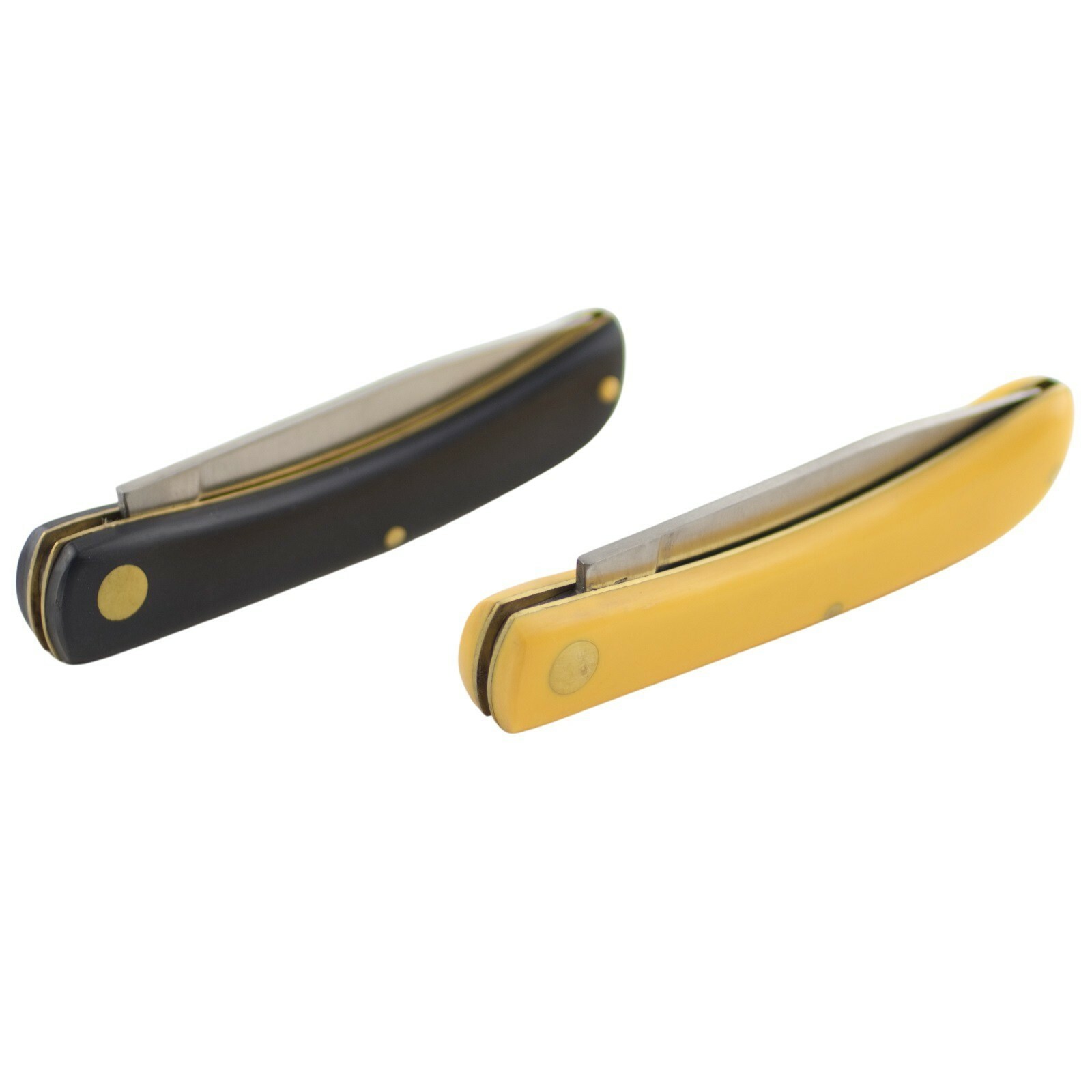 Imperial Schrade Sodbuster Work Folding Pocket Knife IMP22 Set of 2 Black Yellow