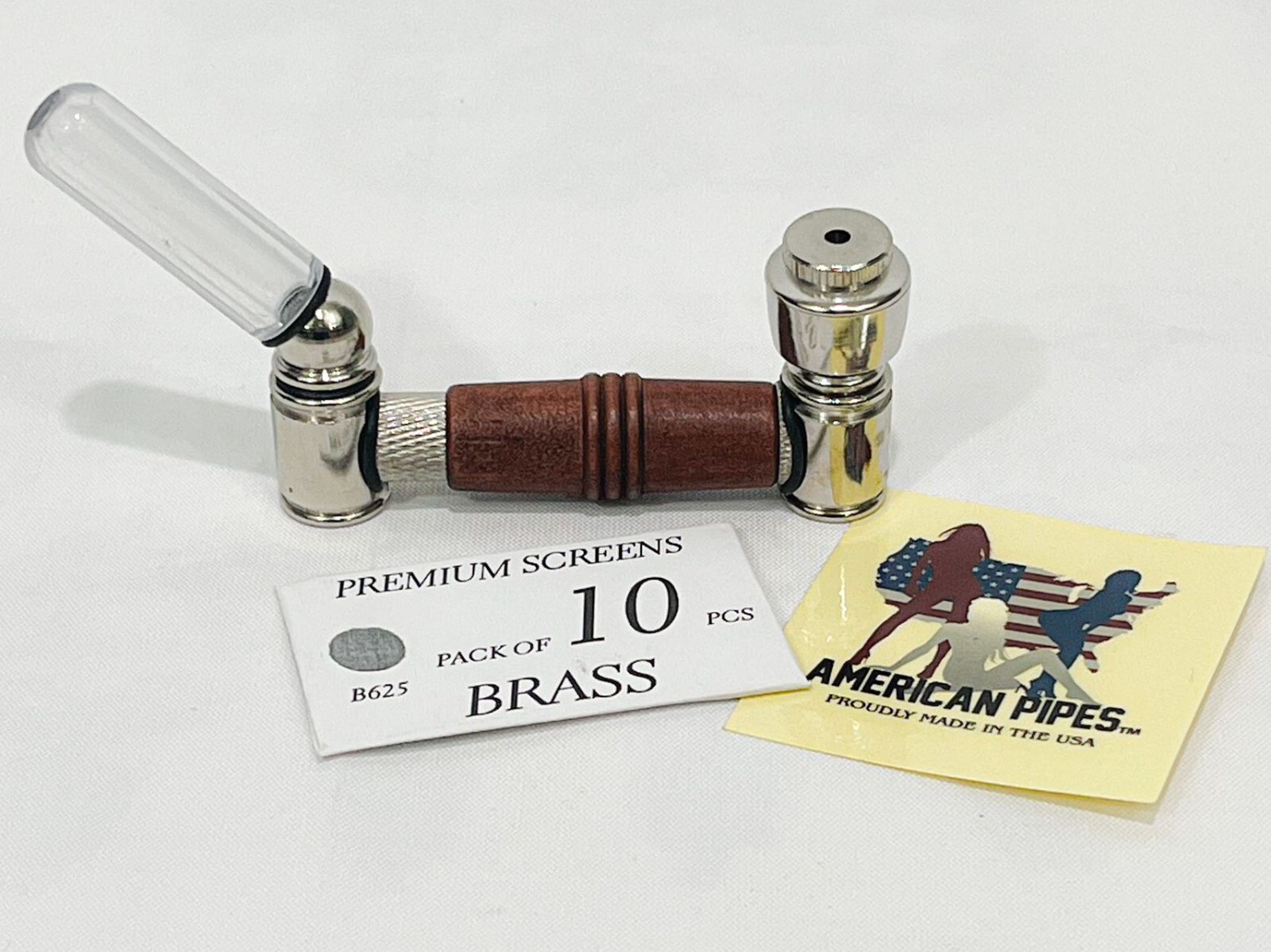 Americanpipes™️ unique design tobacco smoking pipe With Pack Of 10 Brass Screens