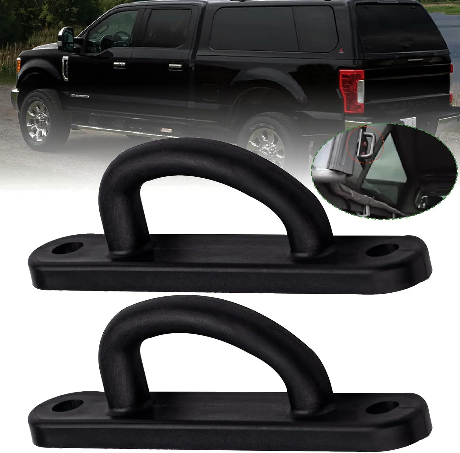 2 PCS Rotary Latch D Shape Striker Plates Compatible with Century Leer Truck Cap