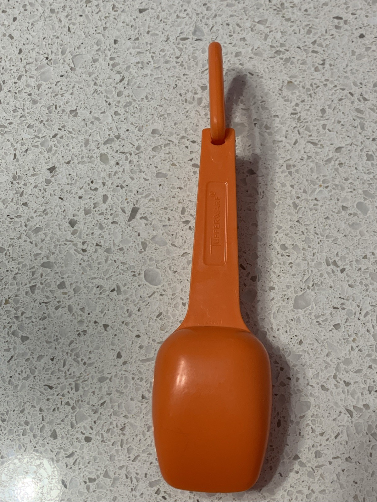 Vintage Tupperware Orange Measuring Spoons #1272 Set of 7 w/Ring Complete EUC