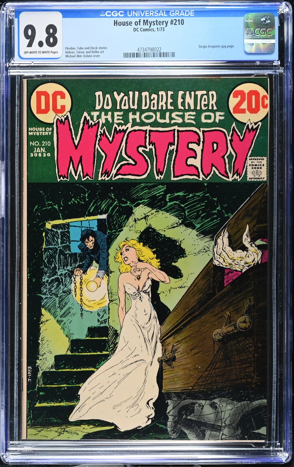 HOUSE OF MYSTERY #210 CGC 9.8 OWW KALUTA COVER 2 HIGHER 4734798022