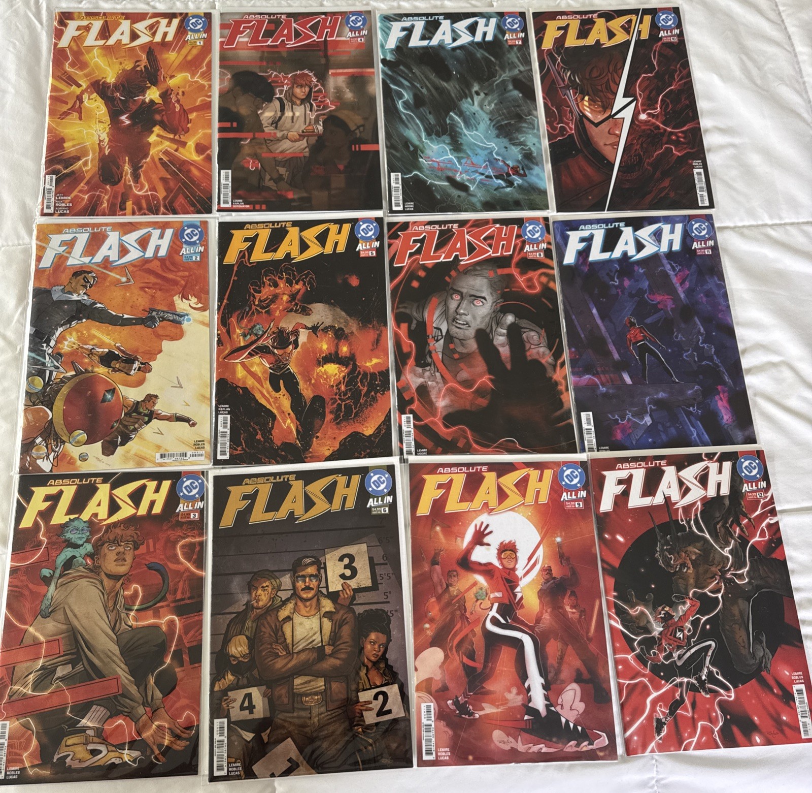 ABSOLUTE FLASH #1-12 NM First Prints Cvr. A Full Run Set Newsstand