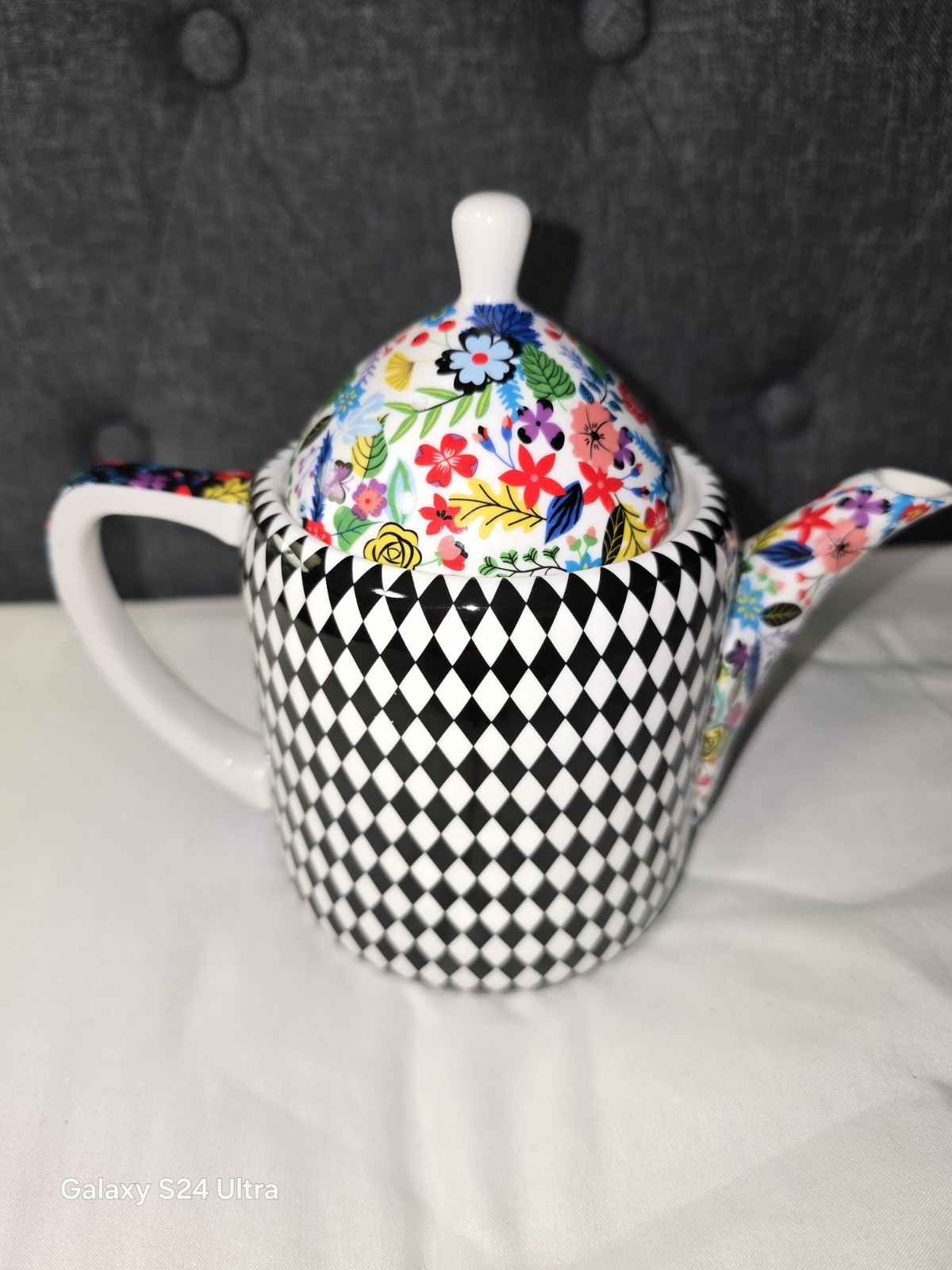 Stechcol Gracie Mad Hatter Bone China Floral Teapot Coastline Imports