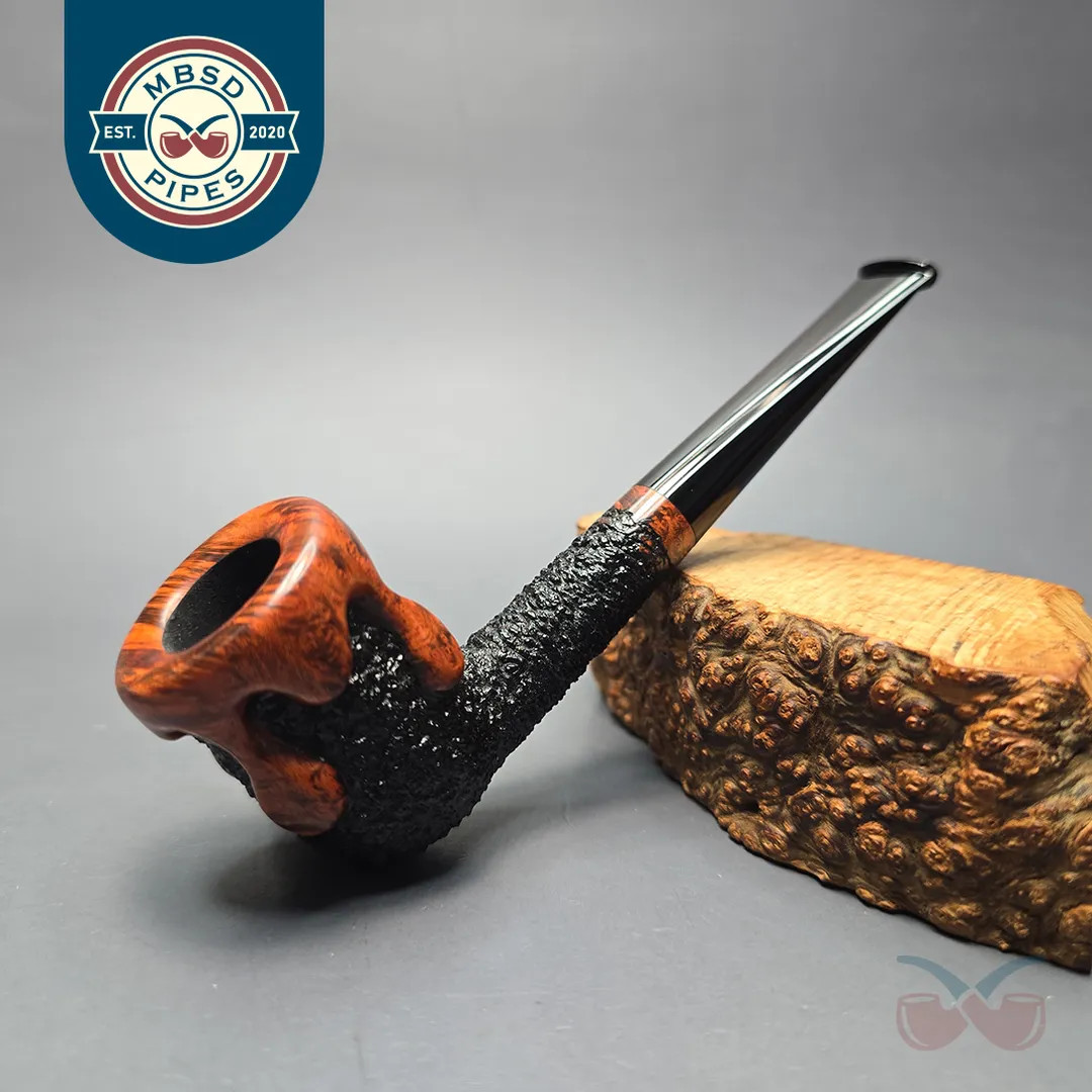 Walt Cannoy Cardinal House Morton Wax Drip Billiard Handmade Briar Pipe, New