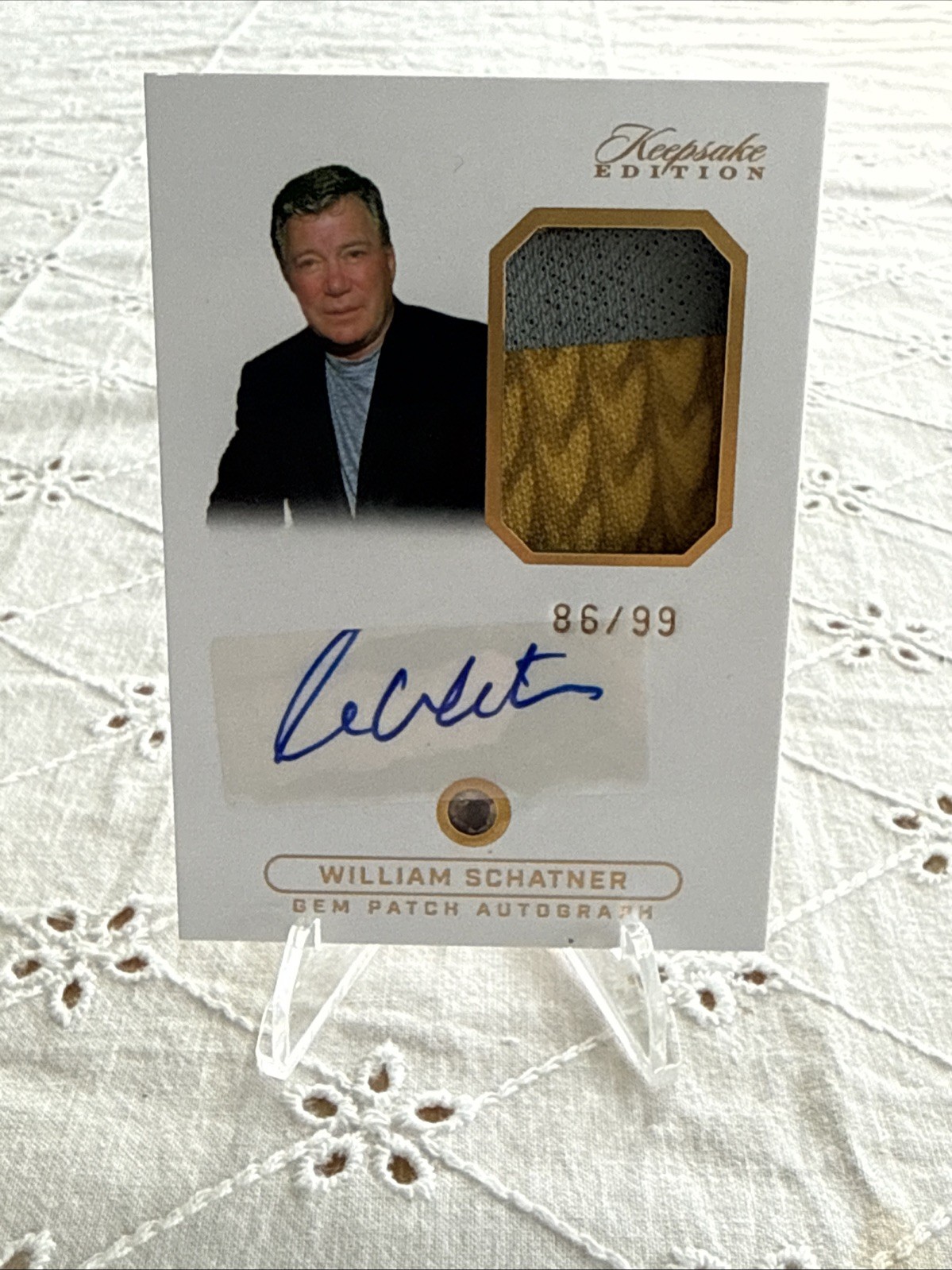 2024 KEEPSAKE EDITION WILLIAM SCHATNER RELIC AUTO MEMORABILIA CARD! COOL CARD!