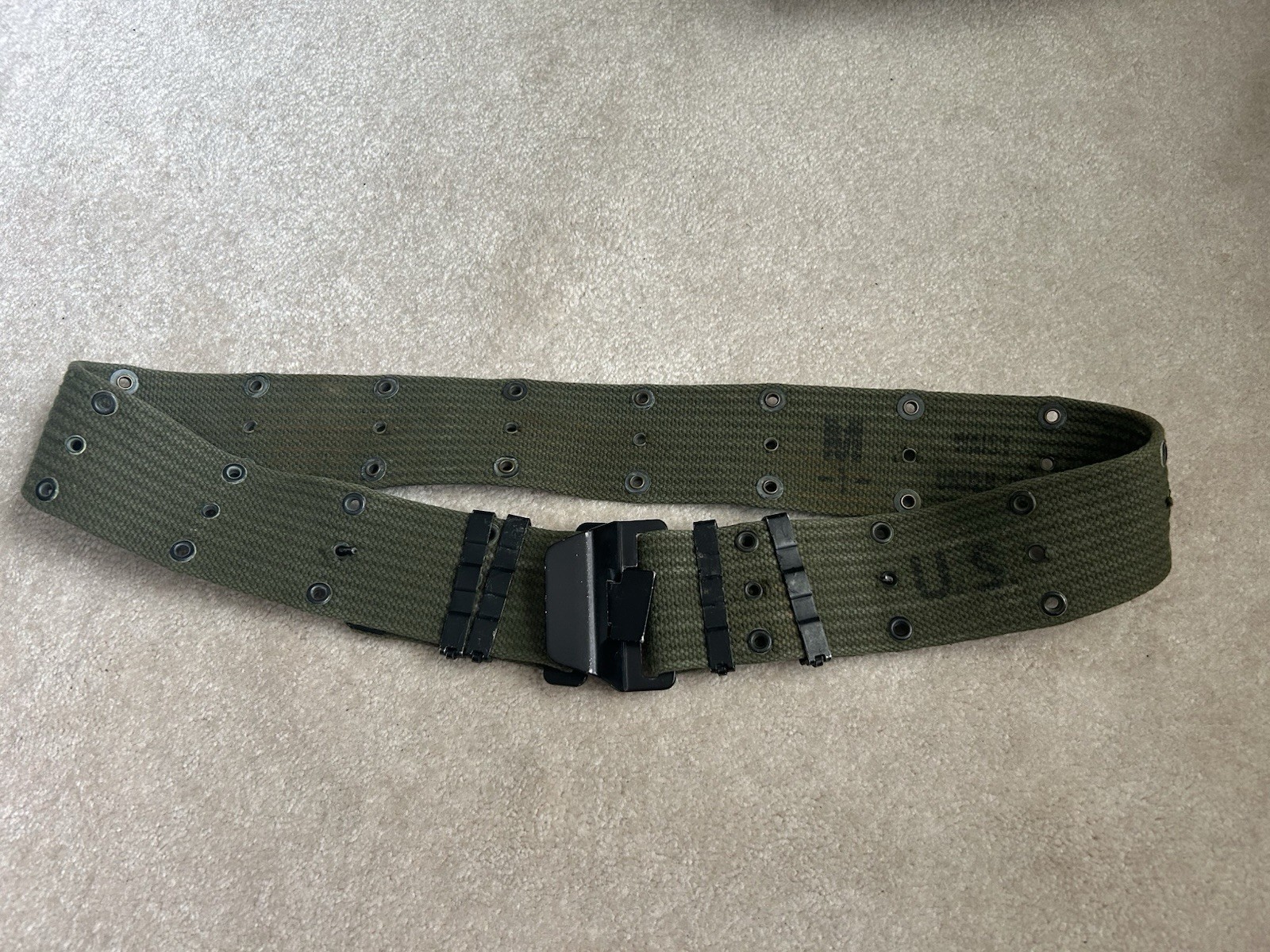 Rare Original 1967 Dated Vietnam War Era QUICK RELEASE Pistol Belt