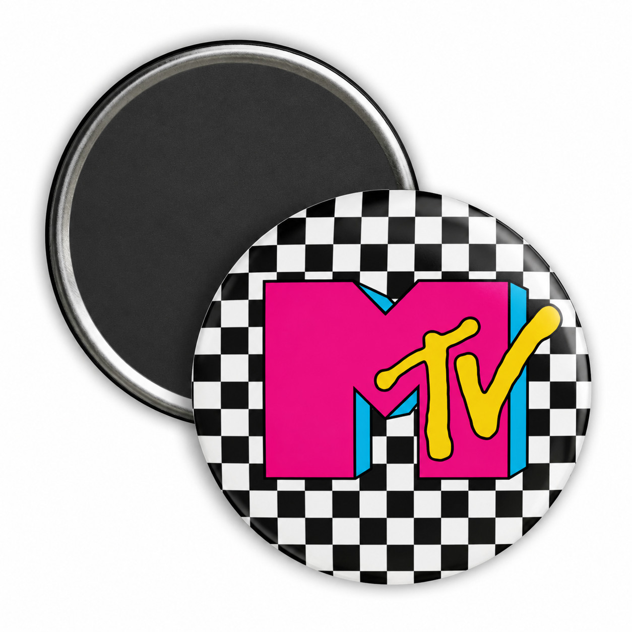 MTV Magnet, New 2.25 inch, Retro Design, Throwback, 1980s, 1990s, Refrigerator